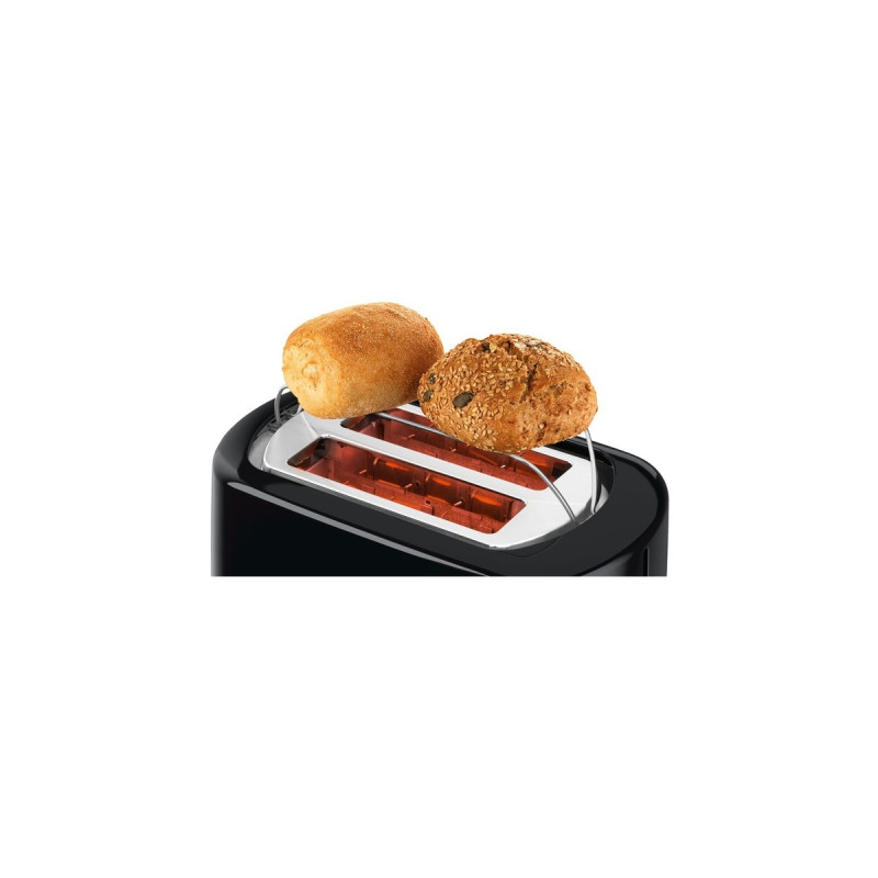 Bosch Kompakt-Toaster TAT7403(schwarz/edelstahl, 800 Watt, für 2 Scheiben Toast)
