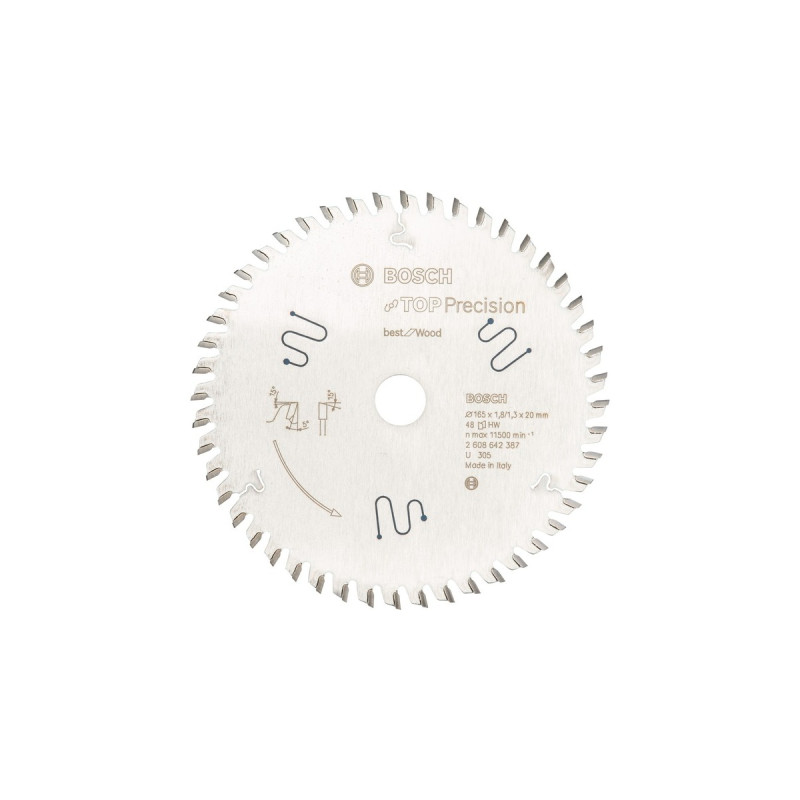 Bosch Kreissägeblatt Best for Multi Material, Ø 165mm, 56Z(Bohrung 20mm, für Handkreissägen)