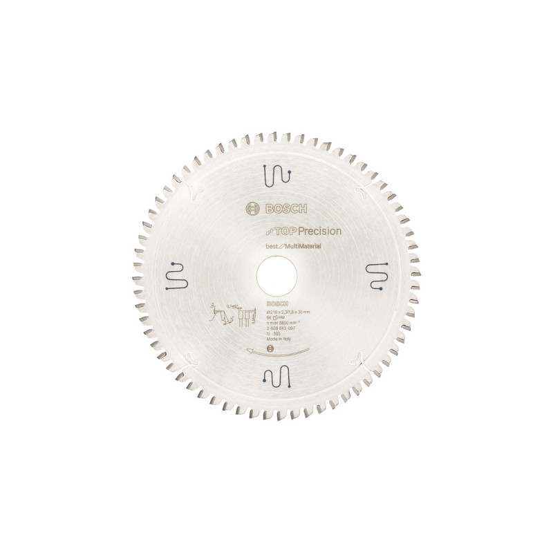 Bosch Kreissägeblatt Best for Multi Material, Ø 216mm, 64Z(Bohrung 30mm, für Kapp- & Gehrungssägen)