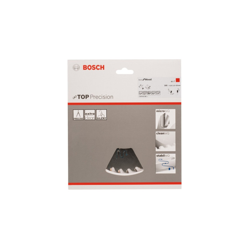 Bosch Kreissägeblatt Best for Wood, Ø 165mm, 32Z(Bohrung 20mm, für Handkreissägen)