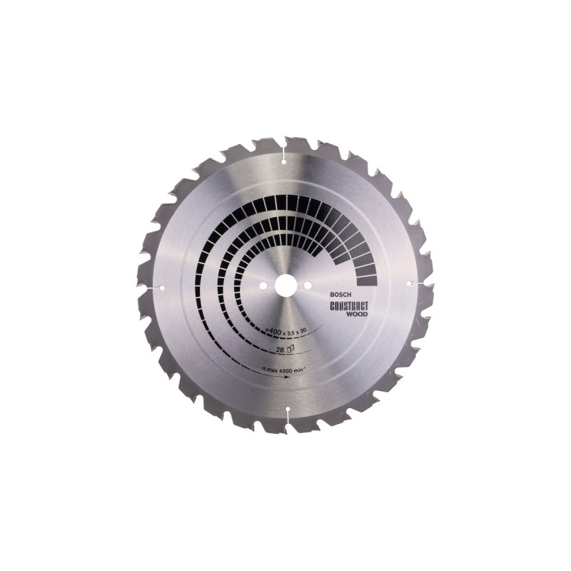 Bosch Kreissägeblatt Construct Wood, Ø 400mm, 28Z(Bohrung 30mm, für Tischkreissägen)