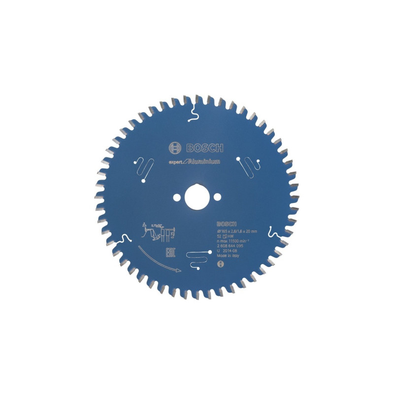 Bosch Kreissägeblatt Expert for Aluminium, Ø 165mm, 52Z(Bohrung 20mm, für Handkreissägen)