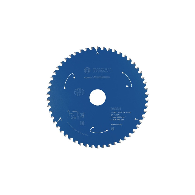 Bosch Kreissägeblatt Expert for Aluminium, Ø 190mm, 54Z(Bohrung 30mm, für Akku-Handkreissägen)