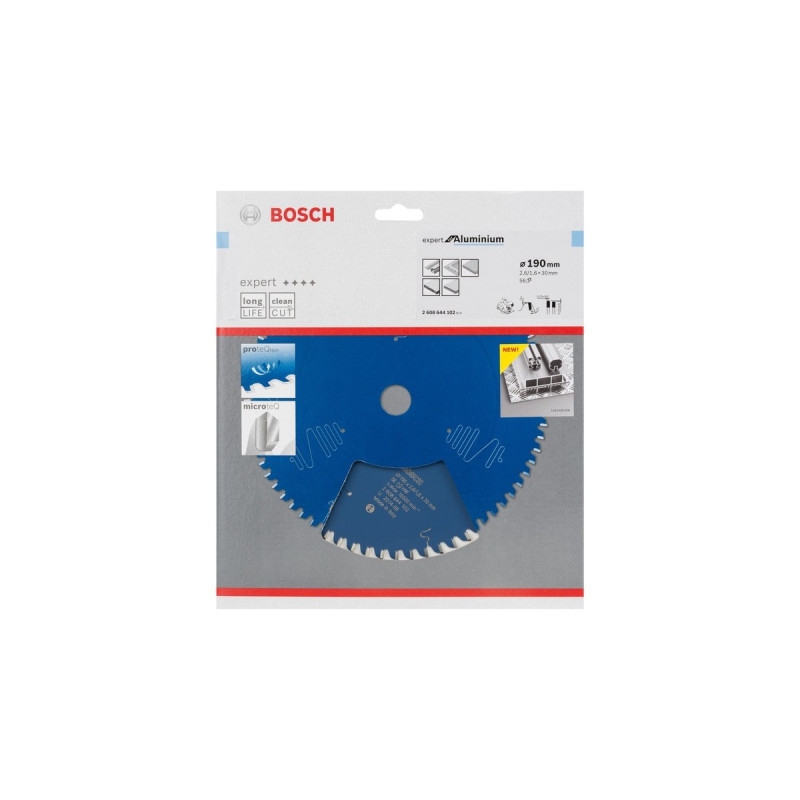 Bosch Kreissägeblatt Expert for Aluminium, Ø 190mm, 56Z(Bohrung 30mm, für Handkreissägen)