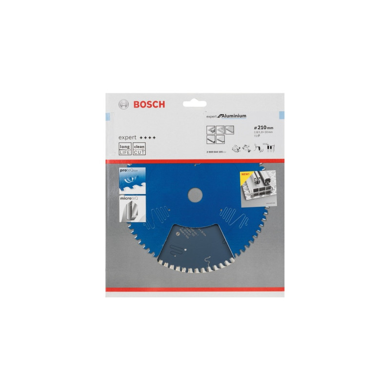 Bosch Kreissägeblatt Expert for Aluminium, Ø 210mm, 72Z(Bohrung 30mm, für Handkreissägen)