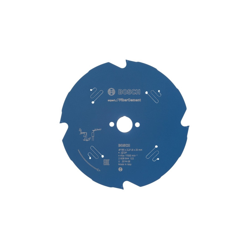 Bosch Kreissägeblatt Expert for Fibre Cement, Ø 165mm, 4Z(Bohrung 20mm, für Handkreissägen)