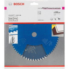 Bosch Kreissägeblatt Expert for High Pressure Laminate, Ø 190mm, 56Z(Bohrung 30mm, für Handkreissägen)