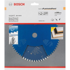 Bosch Kreissägeblatt Expert for Laminated Panel, Ø 190mm, 60Z(Bohrung 30mm, für Handkreissägen)