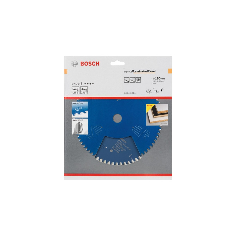Bosch Kreissägeblatt Expert for Laminated Panel, Ø 190mm, 60Z(Bohrung 30mm, für Handkreissägen)