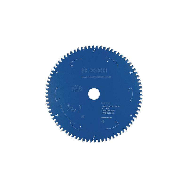 Bosch Kreissägeblatt Expert for Laminated Panel, Ø 254mm, 78Z(Bohrung 30mm, für Akku-Tischkreissägen)