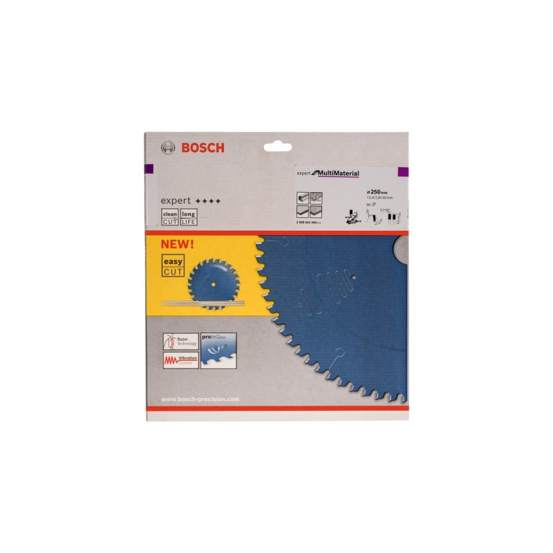 Bosch Kreissägeblatt Expert for Multi Material, Ø 250mm, 80Z(Bohrung 30mm, für Kapp- & Gehrungssägen)