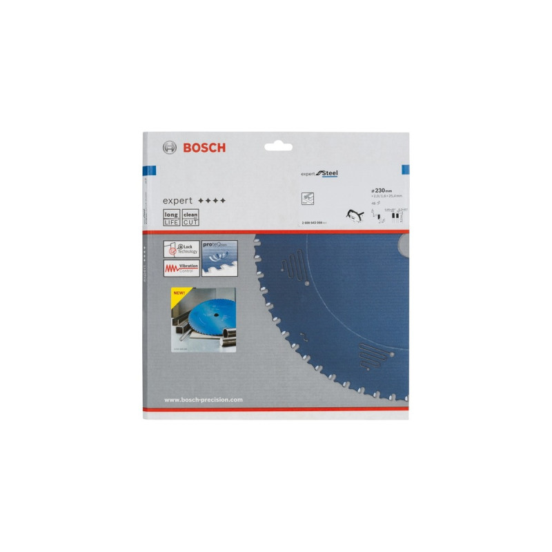 Bosch Kreissägeblatt Expert for Steel, Ø 230mm, 48Z(Bohrung 25,4mm, für Handkreissägen)