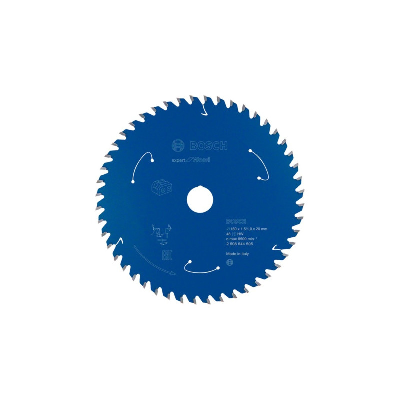 Bosch Kreissägeblatt Expert for Wood, Ø 160mm, 24Z(Bohrung 20mm, für Akku-Handkreissägen)