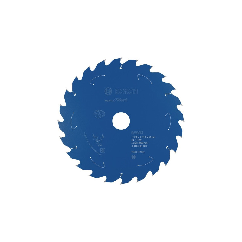 Bosch Kreissägeblatt Expert for Wood, Ø 216mm, 24Z(Bohrung 30mm, für Akku-Tischkreissägen)