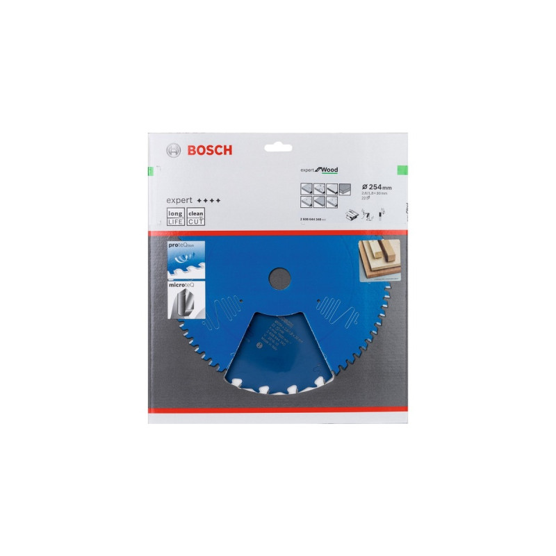 Bosch Kreissägeblatt Expert for Wood, Ø 254mm, 22Z(Bohrung 30mm, für Tischkreissägen)