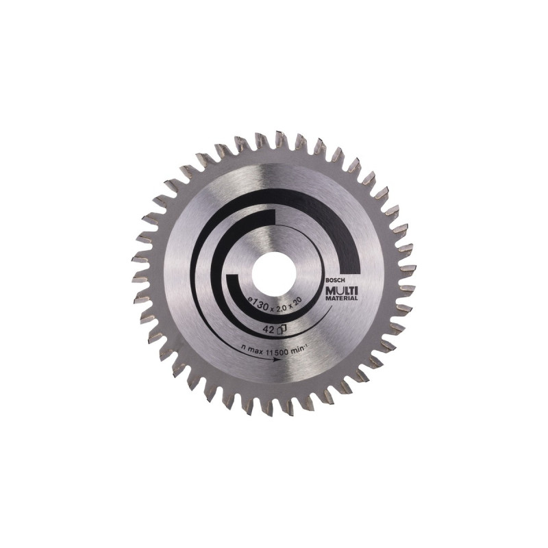 Bosch Kreissägeblatt Multi Material, Ø 130mm, 42Z(Bohrung 20mm, für Handkreissägen)