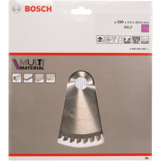 Bosch Kreissägeblatt Multi Material, Ø 190mm, 54Z(Bohrung 20mm, für Handkreissägen)