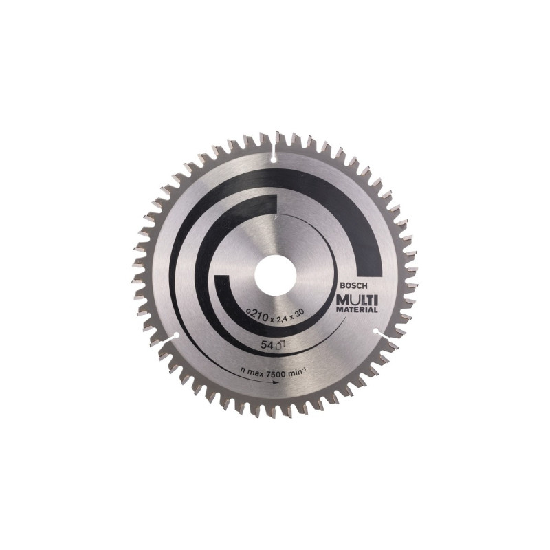 Bosch Kreissägeblatt Multi Material, Ø 210mm, 54Z(Bohrung 30mm, für Handkreissägen)