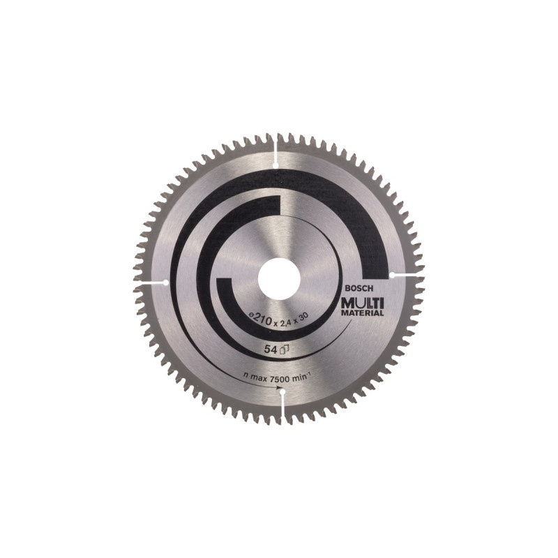 Bosch Kreissägeblatt Multi Material, Ø 210mm, 80Z(Bohrung 30mm, für Kapp- & Gehrungssägen)