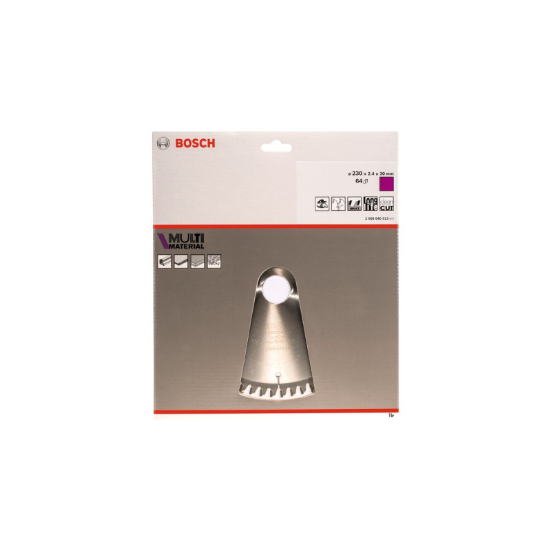 Bosch Kreissägeblatt Multi Material, Ø 230mm, 64Z(Bohrung 30mm, für Handkreissägen)