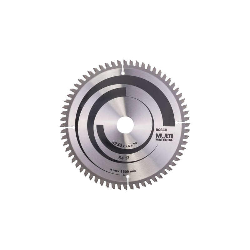 Bosch Kreissägeblatt Multi Material, Ø 230mm, 64Z(Bohrung 30mm, für Handkreissägen)