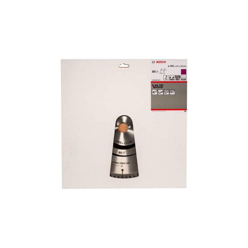 Bosch Kreissägeblatt Multi Material, Ø 305mm, 80Z(Bohrung 30mm, für Kapp- & Gehrungssägen)