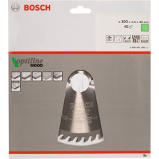 Bosch Kreissägeblatt Optiline Wood, Ø 190mm, 48Z(Bohrung 30mm, für Handkreissägen)