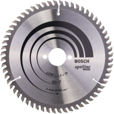 Bosch Kreissägeblatt Optiline Wood, Ø 190mm, 60Z(Bohrung 30mm, für Handkreissägen)