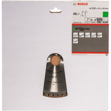 Bosch Kreissägeblatt Optiline Wood, Ø 210mm, 48Z(Bohrung 30mm, für Kapp- & Gehrungssägen)