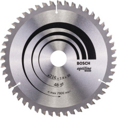 Bosch Kreissägeblatt Optiline Wood, Ø 216mm, 48Z(Bohrung 30mm, für Kapp- & Gehrungssägen)