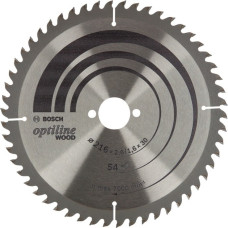 Bosch Kreissägeblatt Optiline Wood, Ø 216mm, 54Z(Bohrung 30mm, für Tischkreissägen)