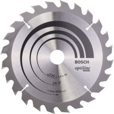 Bosch Kreissägeblatt Optiline Wood, Ø 235mm, 24Z(Bohrung 30mm, für Handkreissägen)