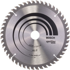 Bosch Kreissägeblatt Optiline Wood, Ø 235mm, 48Z(Bohrung 30mm, für Handkreissägen)