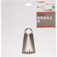 Bosch Kreissägeblatt Optiline Wood, Ø 250mm, 60Z(Bohrung 30mm, für Kapp- & Gehrungssägen)