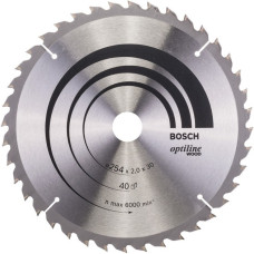 Bosch Kreissägeblatt Optiline Wood, Ø 254mm, 40Z(Bohrung 30mm, für Kapp- & Gehrungssägen)