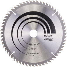 Bosch Kreissägeblatt Optiline Wood, Ø 254mm, 60Z(Bohrung 30mm, für Kapp- & Gehrungssägen)