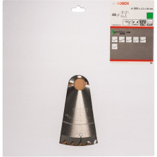 Bosch Kreissägeblatt Optiline Wood, Ø 300mm, 48Z(Bohrung 30mm, für Tischkreissägen)