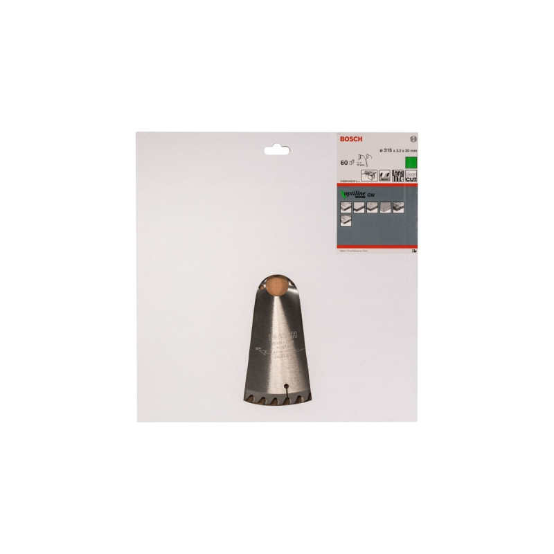 Bosch Kreissägeblatt Optiline Wood, Ø 315mm, 60Z(Bohrung 30mm, für Tischkreissägen)