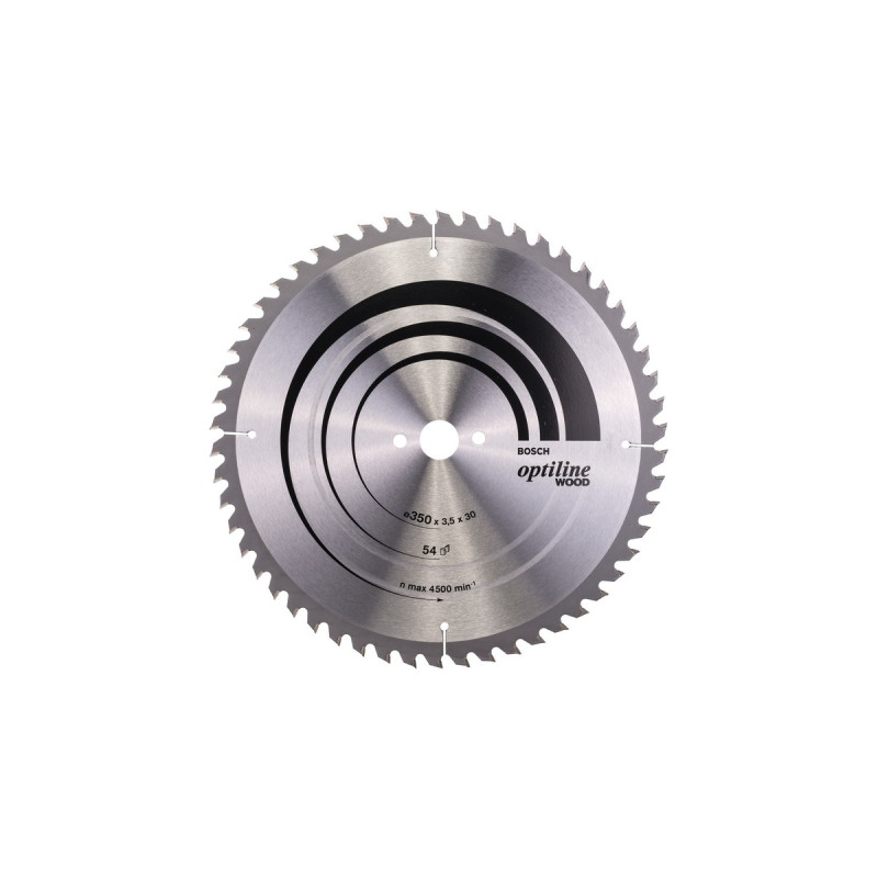 Bosch Kreissägeblatt Optiline Wood, Ø 350mm, 54Z(Bohrung 30mm, für Tischkreissägen)
