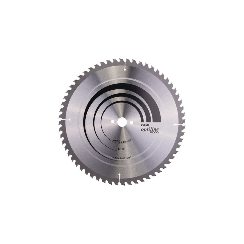 Bosch Kreissägeblatt Optiline Wood, Ø 400mm, 60Z(Bohrung 30mm, für Tischkreissägen)