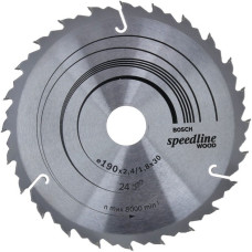 Bosch Kreissägeblatt Speedline Wood, Ø 190mm, 24Z(Bohrung 30mm, für Handkreissägen)