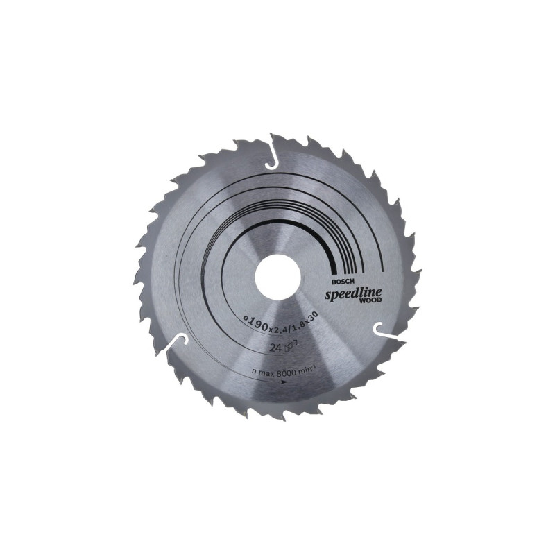 Bosch Kreissägeblatt Speedline Wood, Ø 190mm, 24Z(Bohrung 30mm, für Handkreissägen)