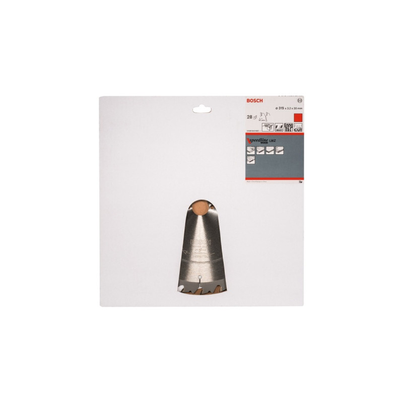 Bosch Kreissägeblatt Speedline Wood, Ø 315mm, 28Z(Bohrung 30mm, für Tischkreissägen)