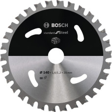 Bosch Kreissägeblatt Standard for Steel, Ø 140mm, 30Z(Bohrung 20mm, für Akku-Handkreissägen)