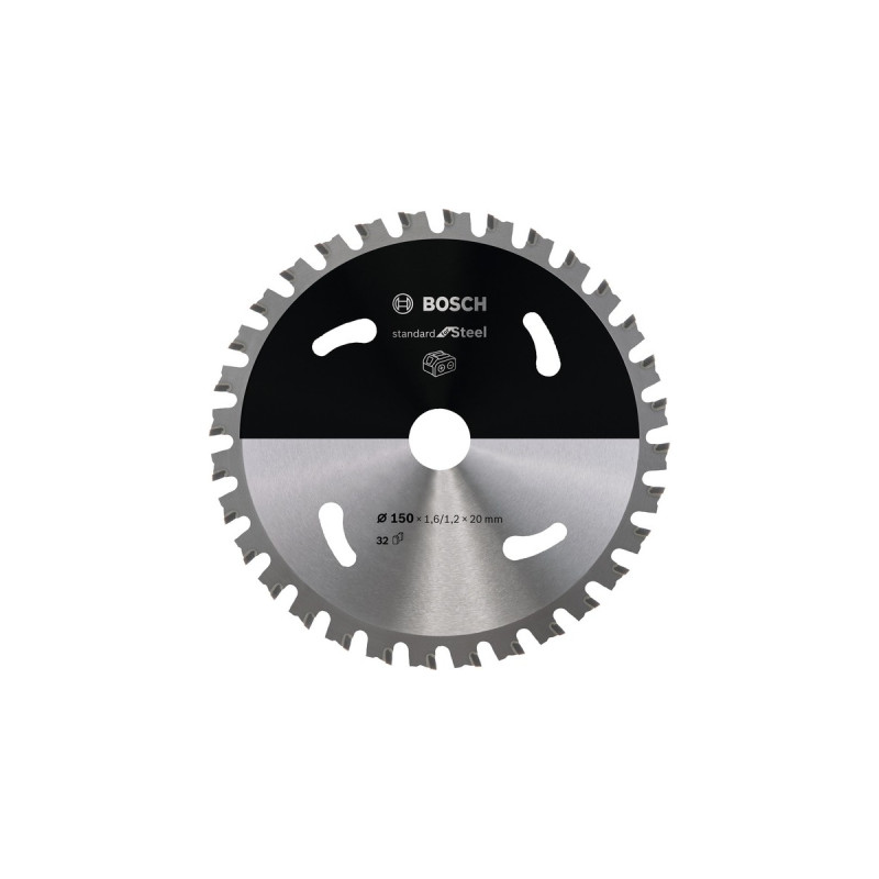 Bosch Kreissägeblatt Standard for Steel, Ø 150mm, 32Z(Bohrung 20mm, für Akku-Handkreissägen)