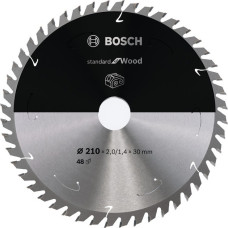Bosch Kreissägeblatt Standard for Wood, Ø 210mm, 48Z(Bohrung 30mm, für Akku-Tischkreissägen)