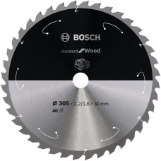Bosch Kreissägeblatt Standard for Wood, Ø 305mm, 40Z(Bohrung 30mm, für Akku-Kappsägen)