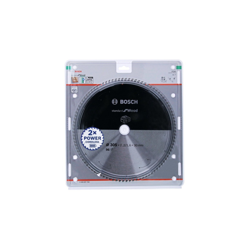 Bosch Kreissägeblatt Standard for Wood, Ø 305mm, 96Z(Bohrung 30mm, für Akku-Kappsägen)