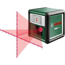 Bosch Kreuzlinienlaser Quigo Plus, mit Stativ(grün/schwarz, rote Laserlinien, Reichweite 7 Meter)
