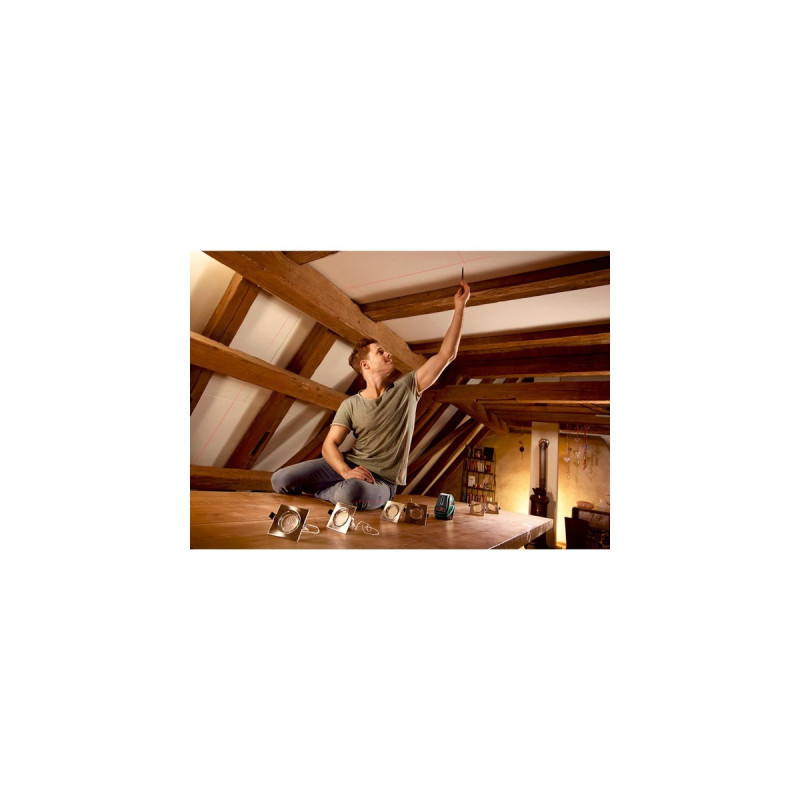 Bosch Kreuzlinienlaser UniversalLevel 3 - Set(grün/schwarz, rote Laserlinien, Reichweite 10 Meter)